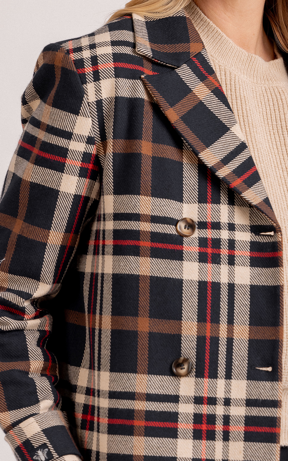 Mateo Jacket In Plaid product photo.