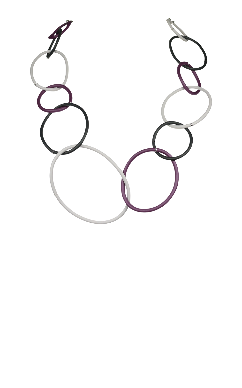 Linked Thin Loop Necklace product photo.