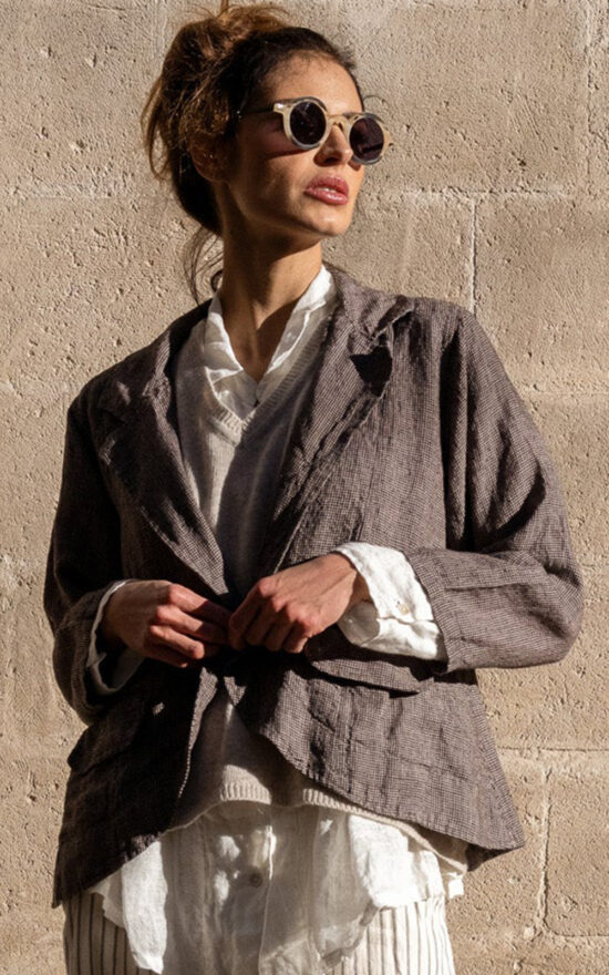 Oxford Jacket In Linen product photo.