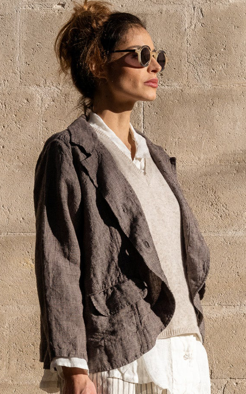 Oxford Jacket In Linen product photo.