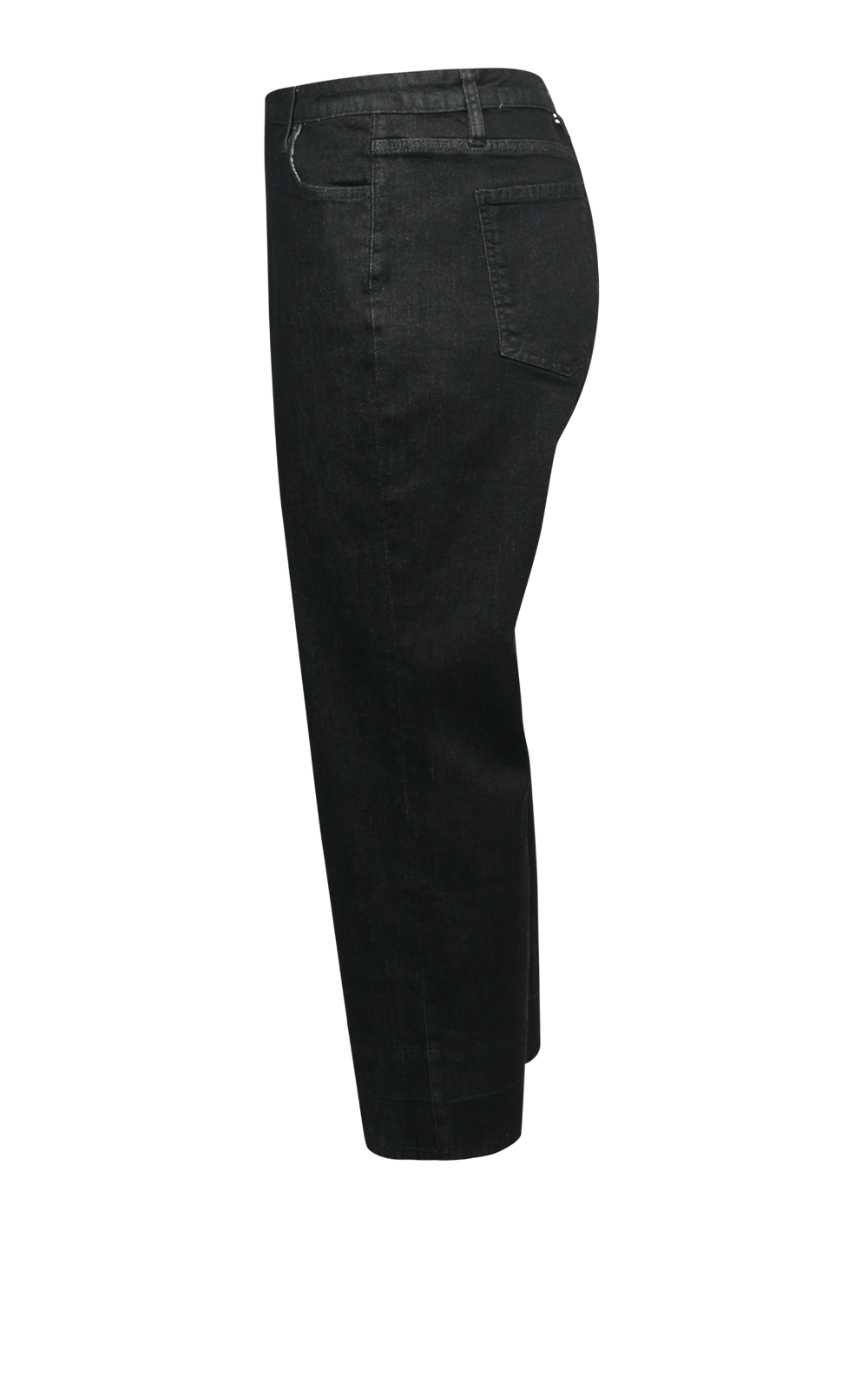 Cropped Straight Leg Jean - Frayed Hem product photo.