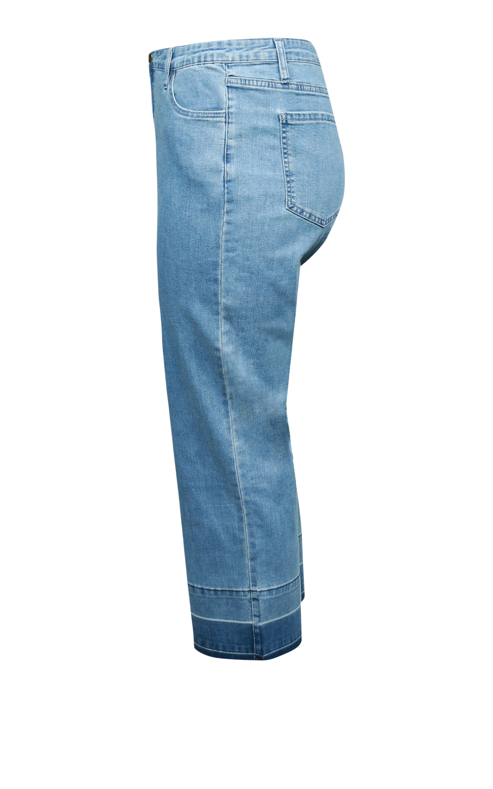 Cropped Straight Leg Jean - Frayed Hem product photo.