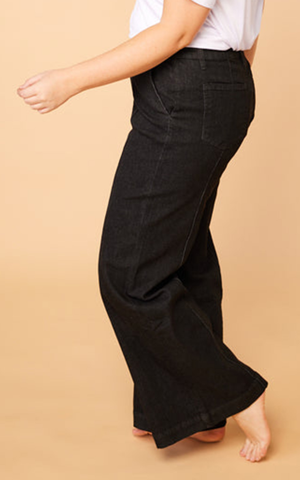 Wide Leg Jeans product photo.