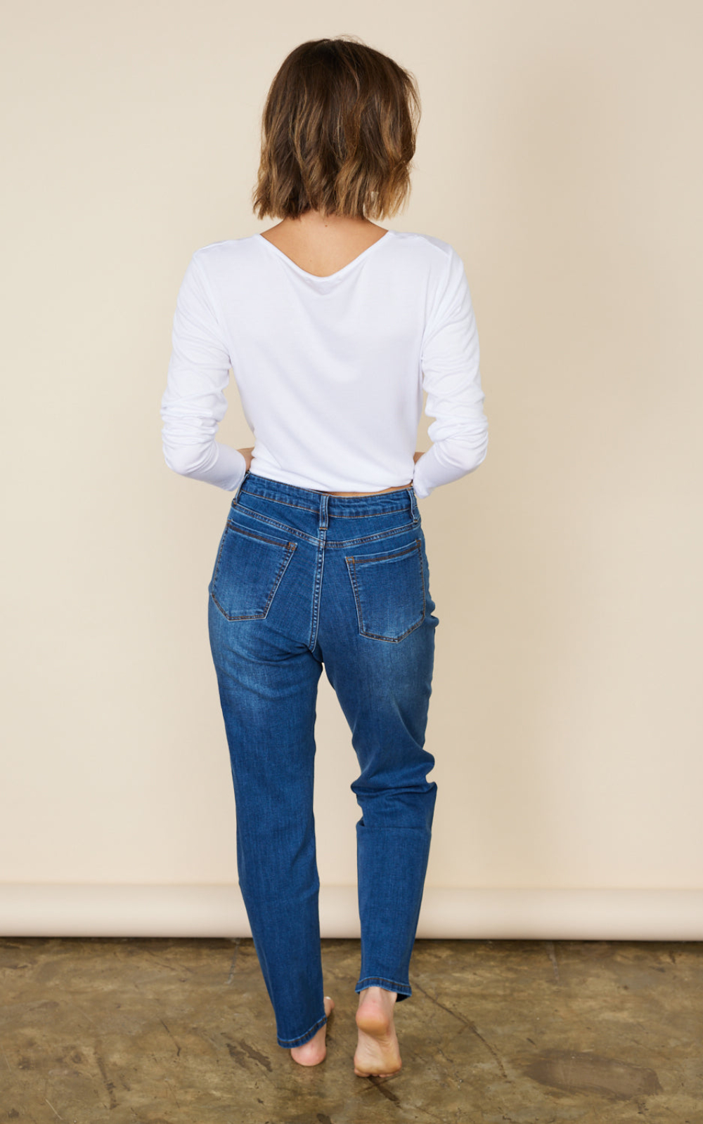 Denim Boyfriend Jeans  product photo.