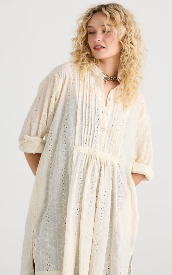 Prairie Cotton Lace Shirt product photo.