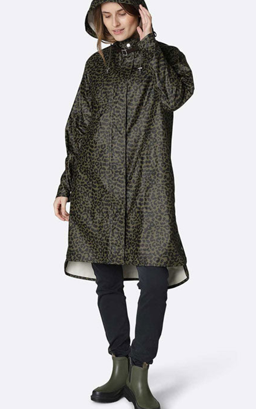 Detachable Cheetah Hooded Coat product photo.