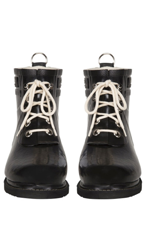 Lace Up Rubber Boots W Lining product photo.