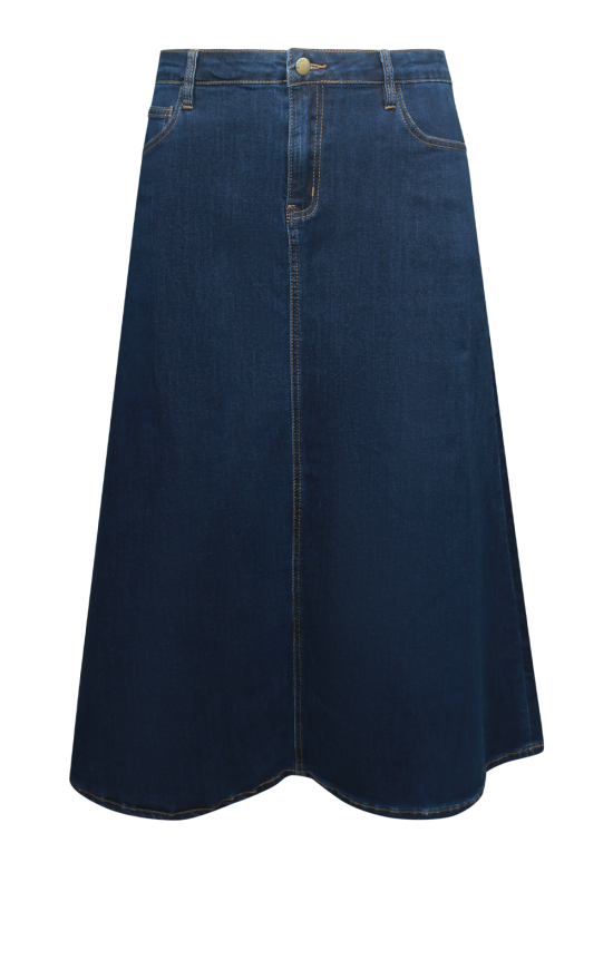 Denim A-Line Skirt  product photo.