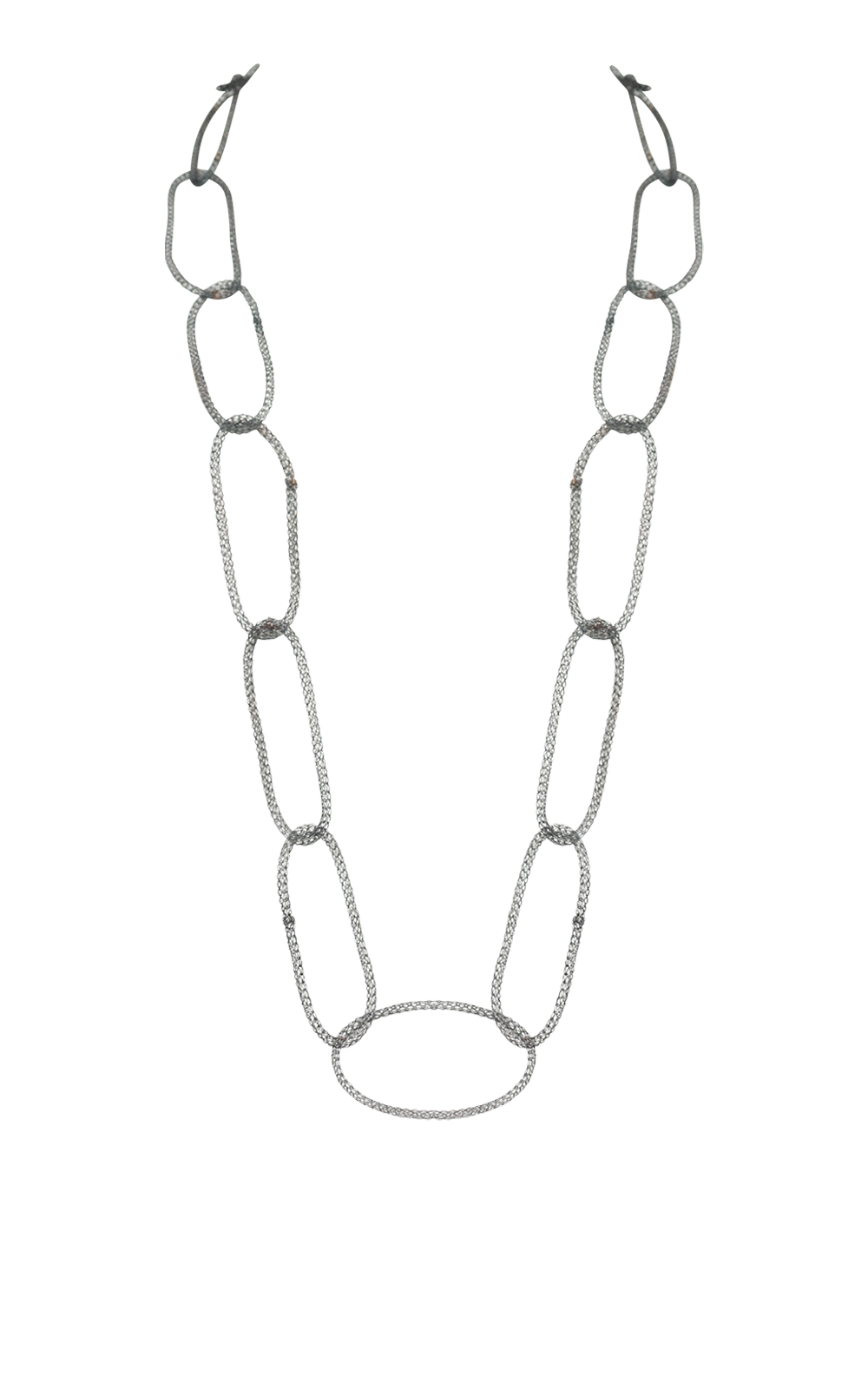 Multi Loop Mesh Necklace product photo.