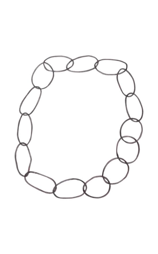 Multi Loop Mesh Necklace product photo.