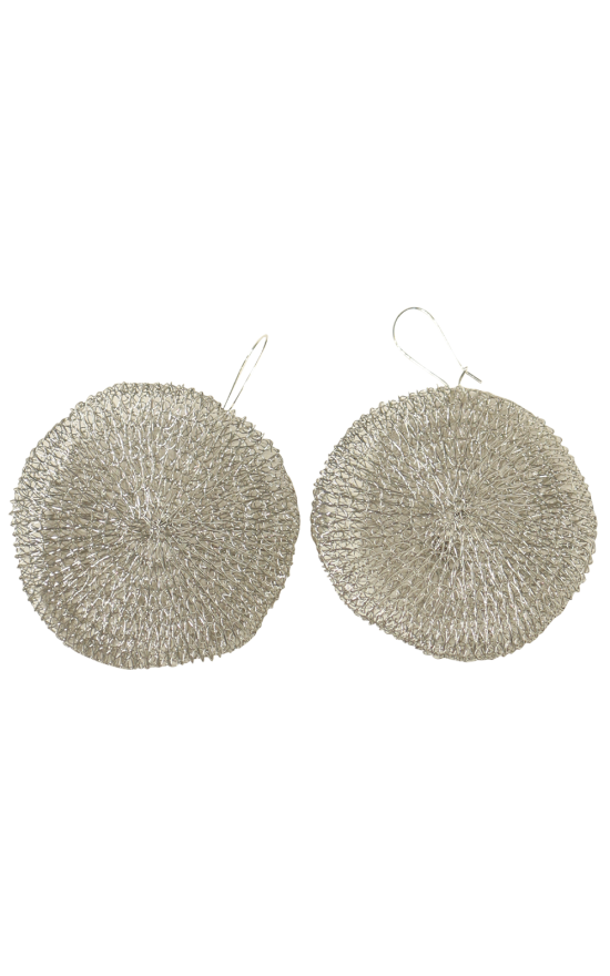 Wheel Mesh Earrings product photo.