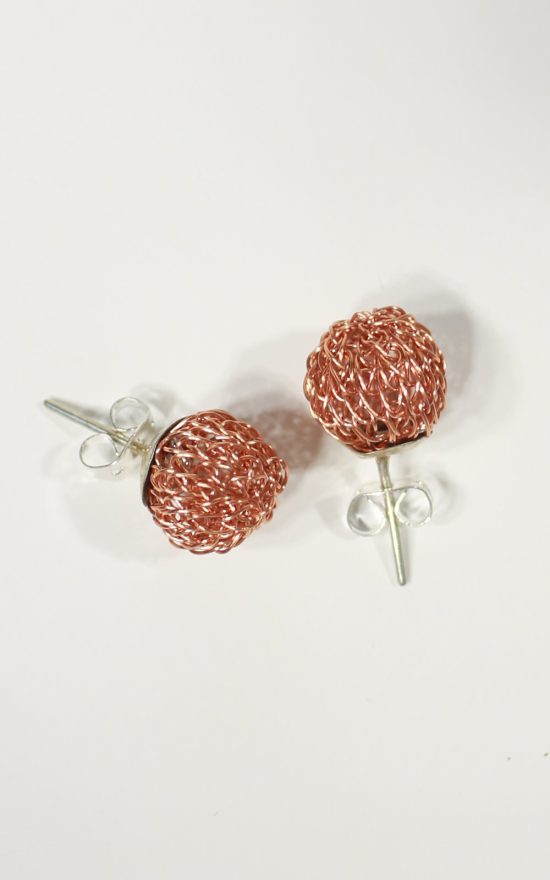 Woven Stud Earring product photo.