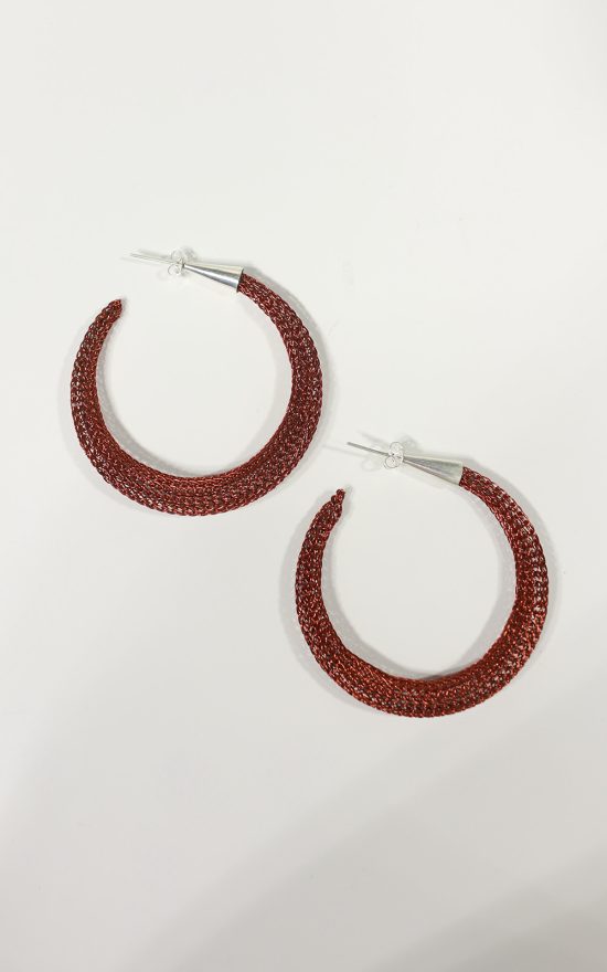 Mesh Hoop Earrings product photo.