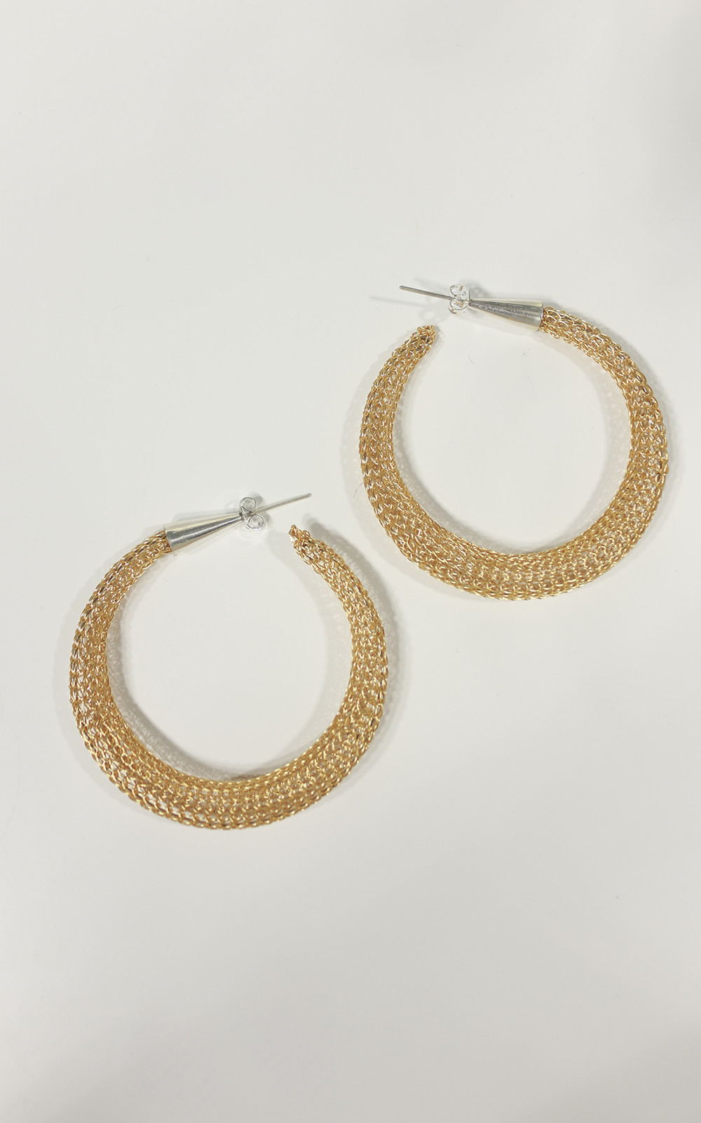 Mesh Hoop Earrings product photo.