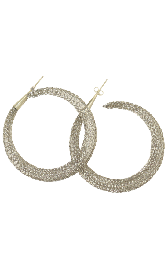 Mesh Hoop Earrings product photo.