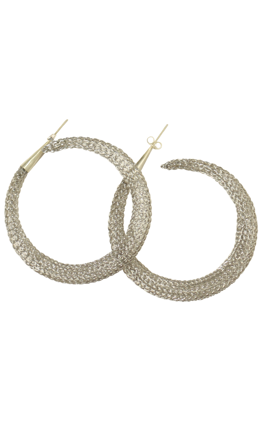 Mesh Hoop Earrings product photo.