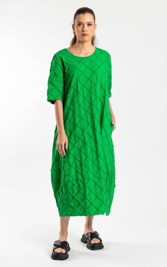 Funnel Dress Apple Green product photo.