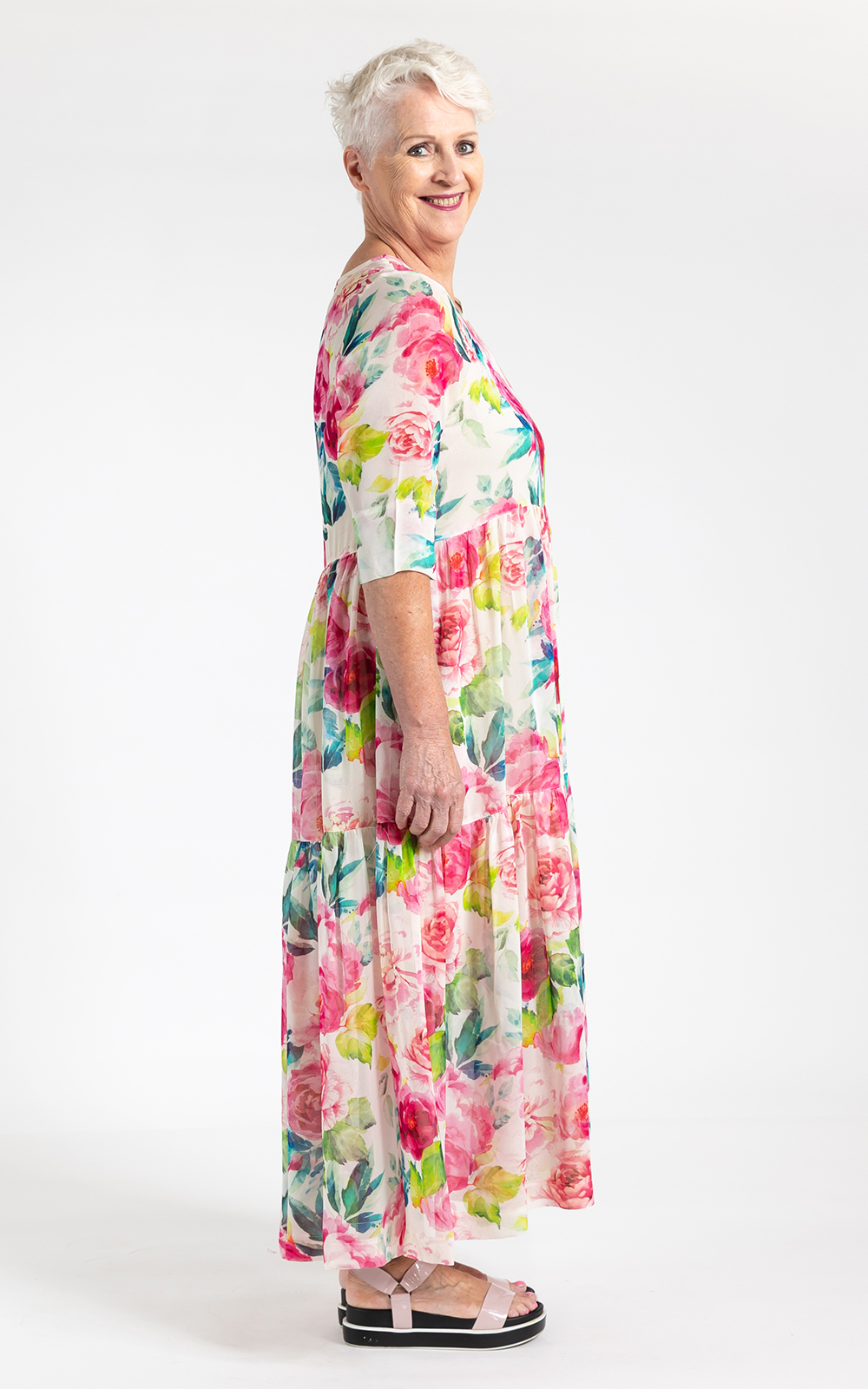 Peony Tiered Dress product photo.