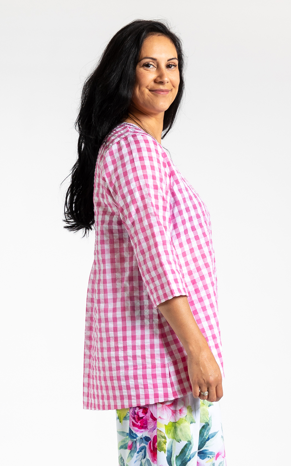 Gingham Top product photo.