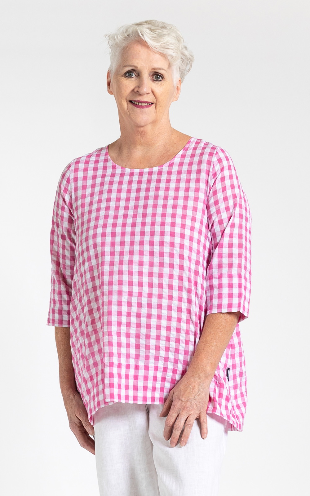 Gingham Top product photo.