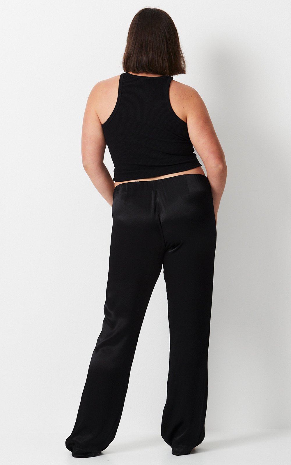 Satin Lounge Pants product photo.