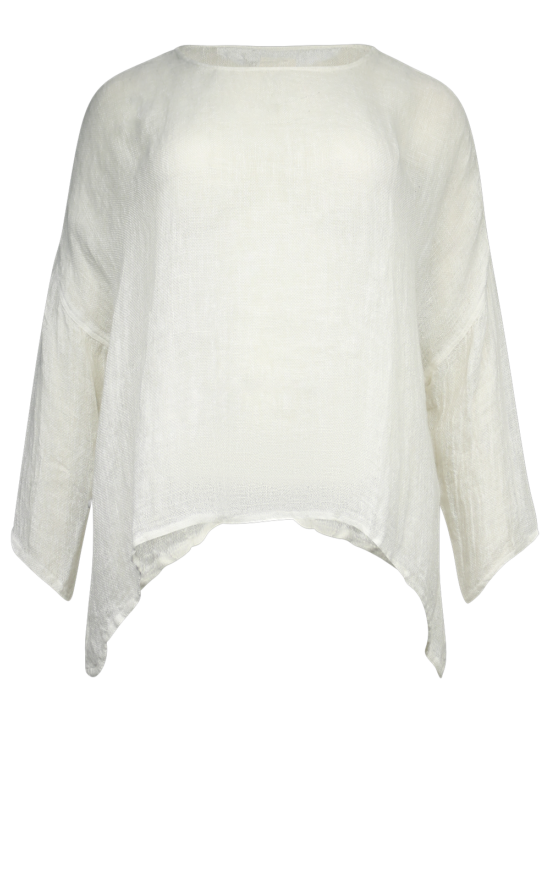 St Barts Top In Linen Gauze product photo.