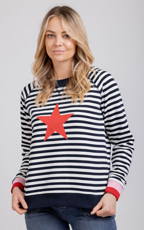 Striped Delight Sweat product photo.