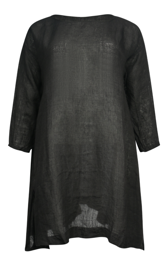 Sylvie Tunic Dress In Gauze Linen product photo.