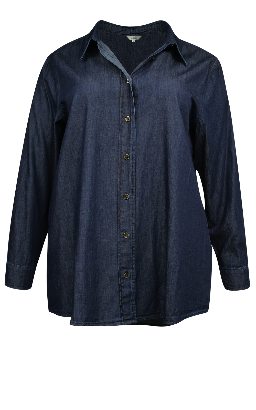 Sam Chambray Shirt In Dark Wash product photo.