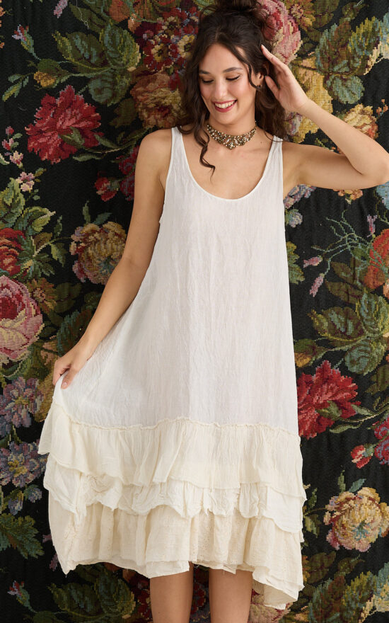 Waterlilly Linen And Cotton Slip Dress product photo.