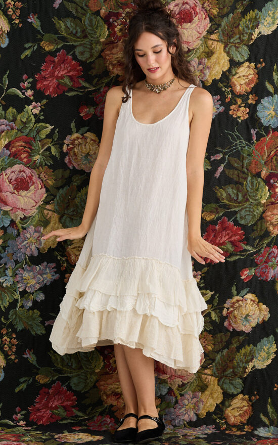 Waterlilly Linen And Cotton Slip Dress product photo.