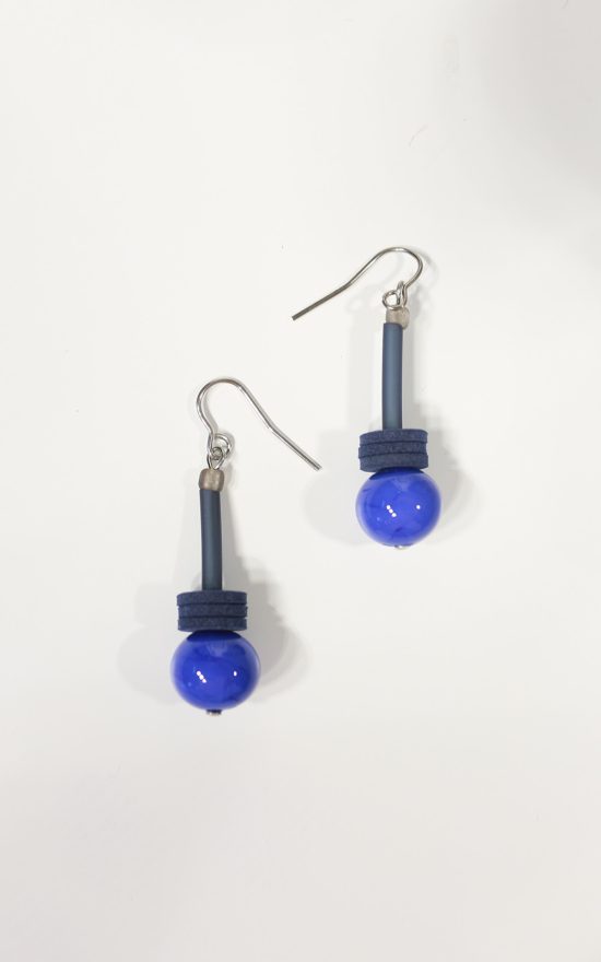 Glass Ball Drop Pvc Earring product photo.