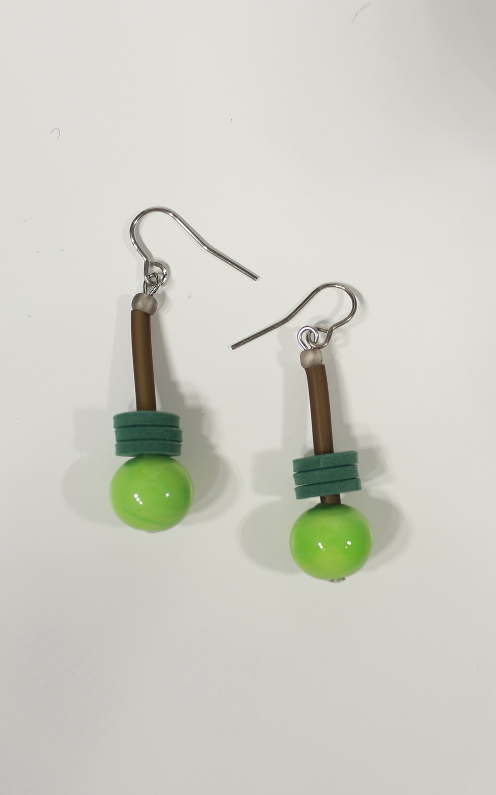 Glass Ball Drop Pvc Earring product photo.