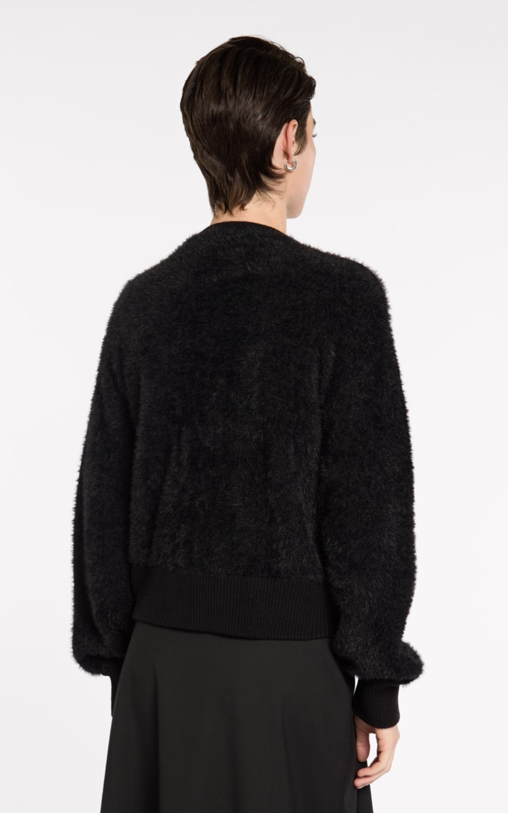 Fluffy Knit Bomber  product photo.