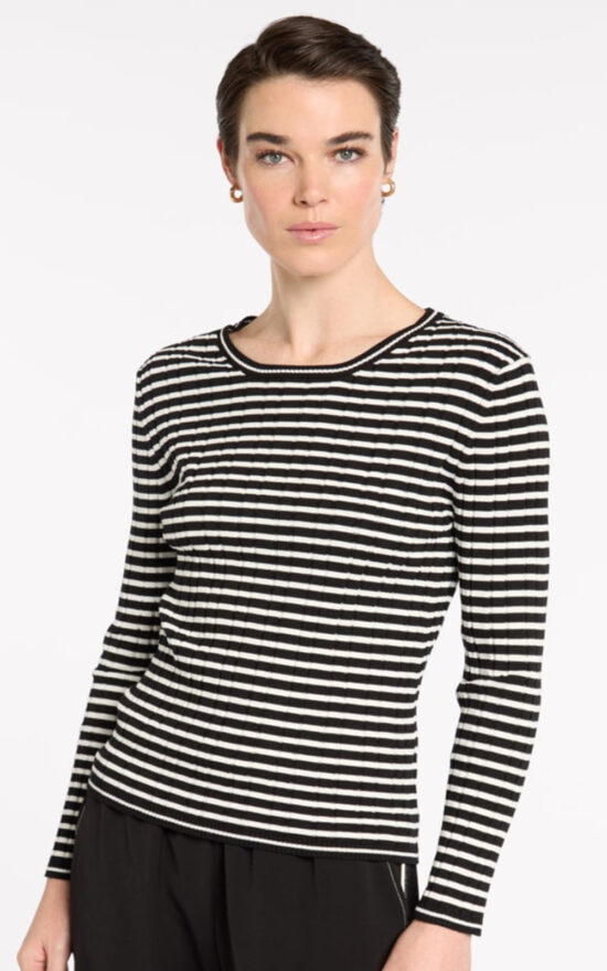 Fine Stripe Rib Knit product photo.