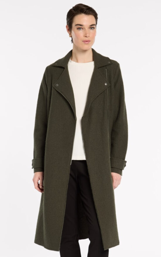 Boiled Wool Moto Coat product photo.