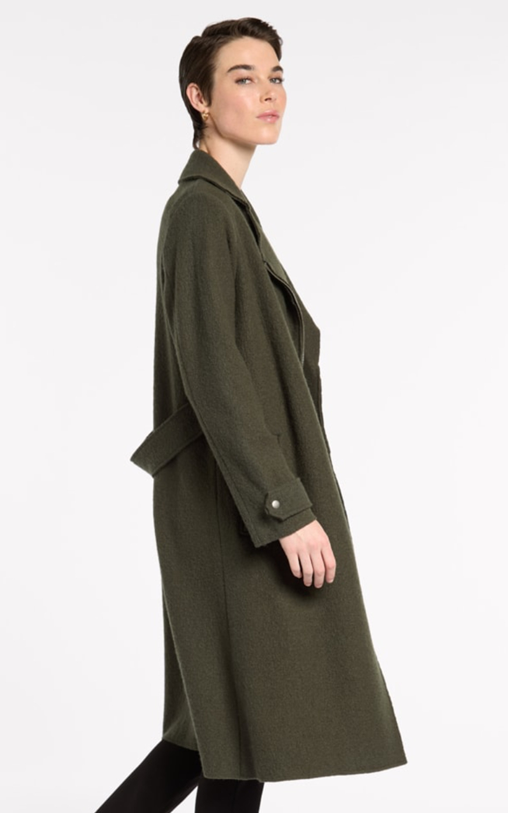 Boiled Wool Moto Coat product photo.