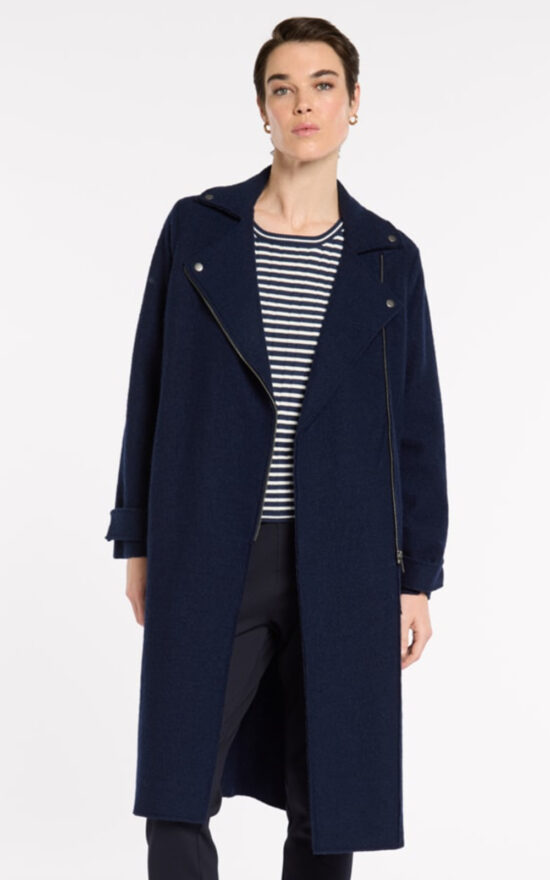 Boiled Wool Moto Coat product photo.