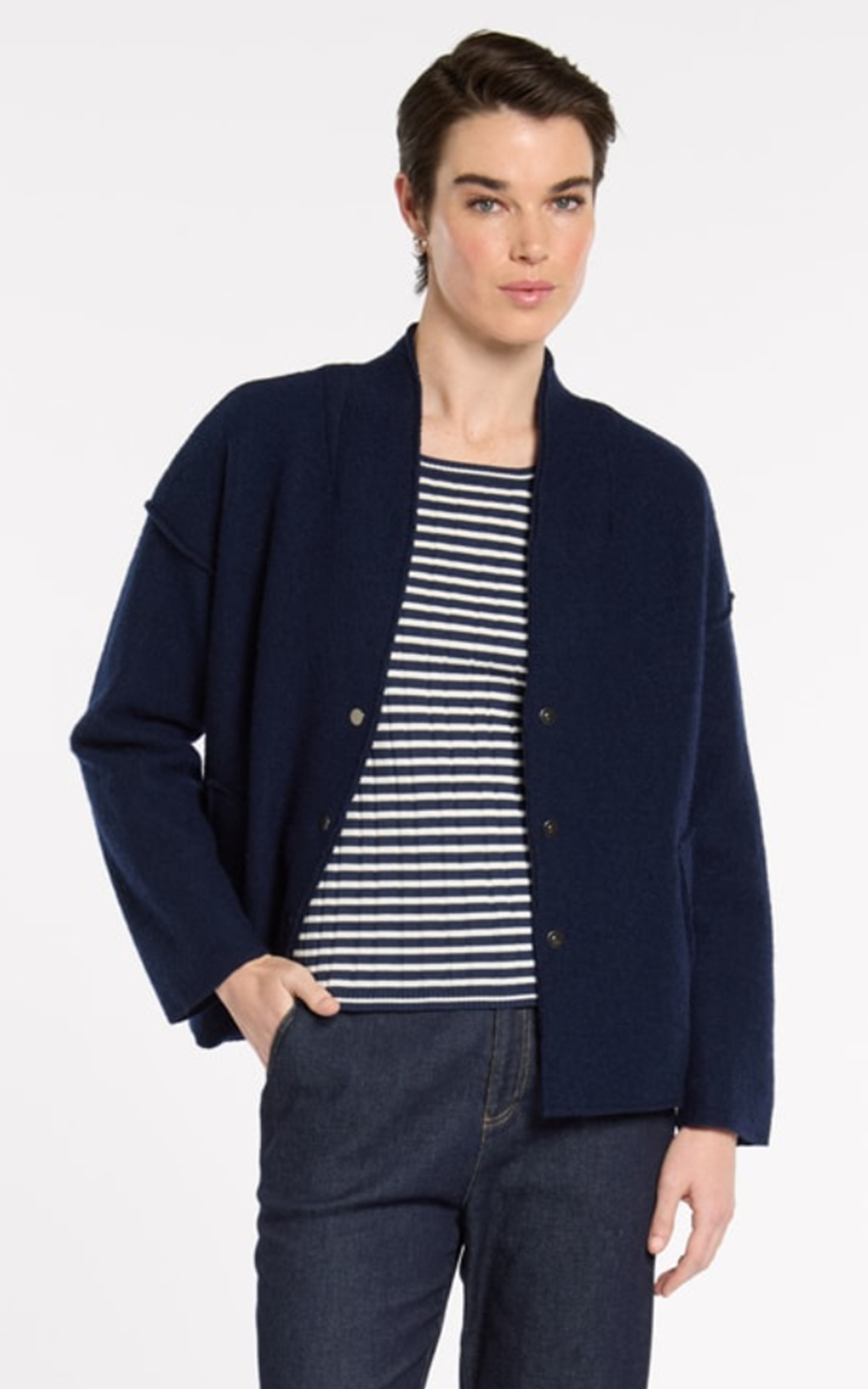 Boiled Wool Jacket  product photo.