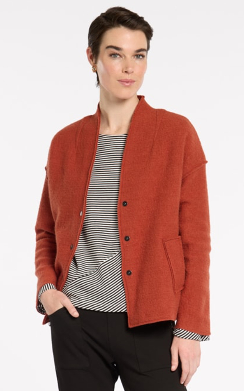 Boiled Wool Jacket  product photo.