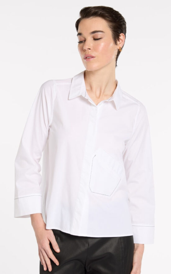 Topstitched Shirt product photo.