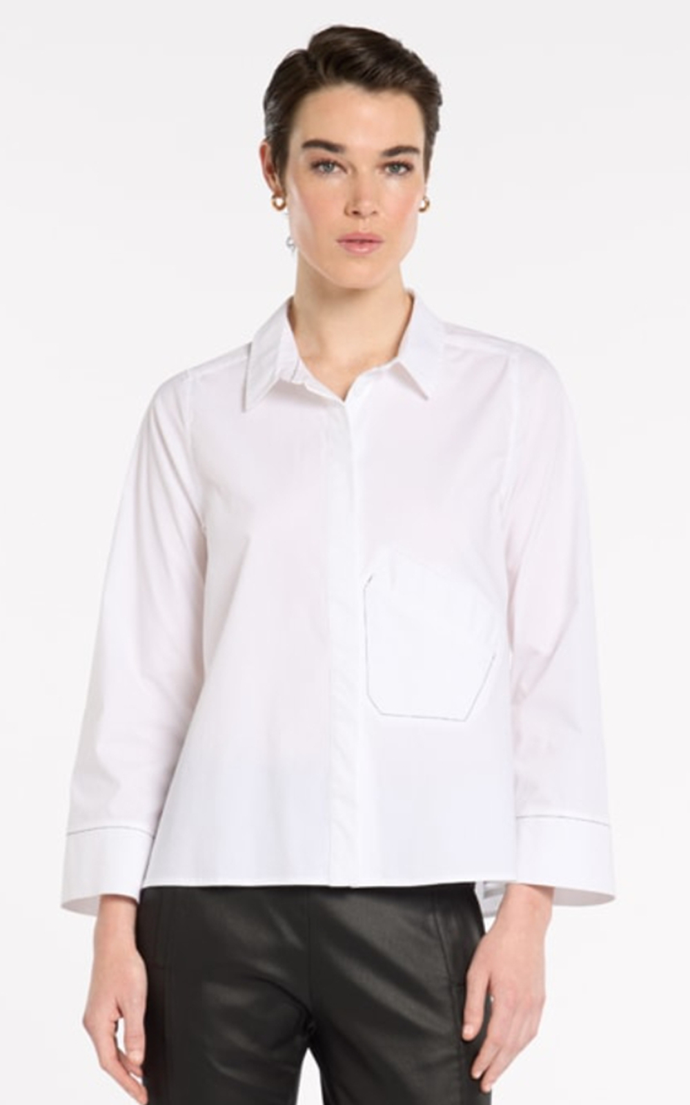 Topstitched Shirt product photo.