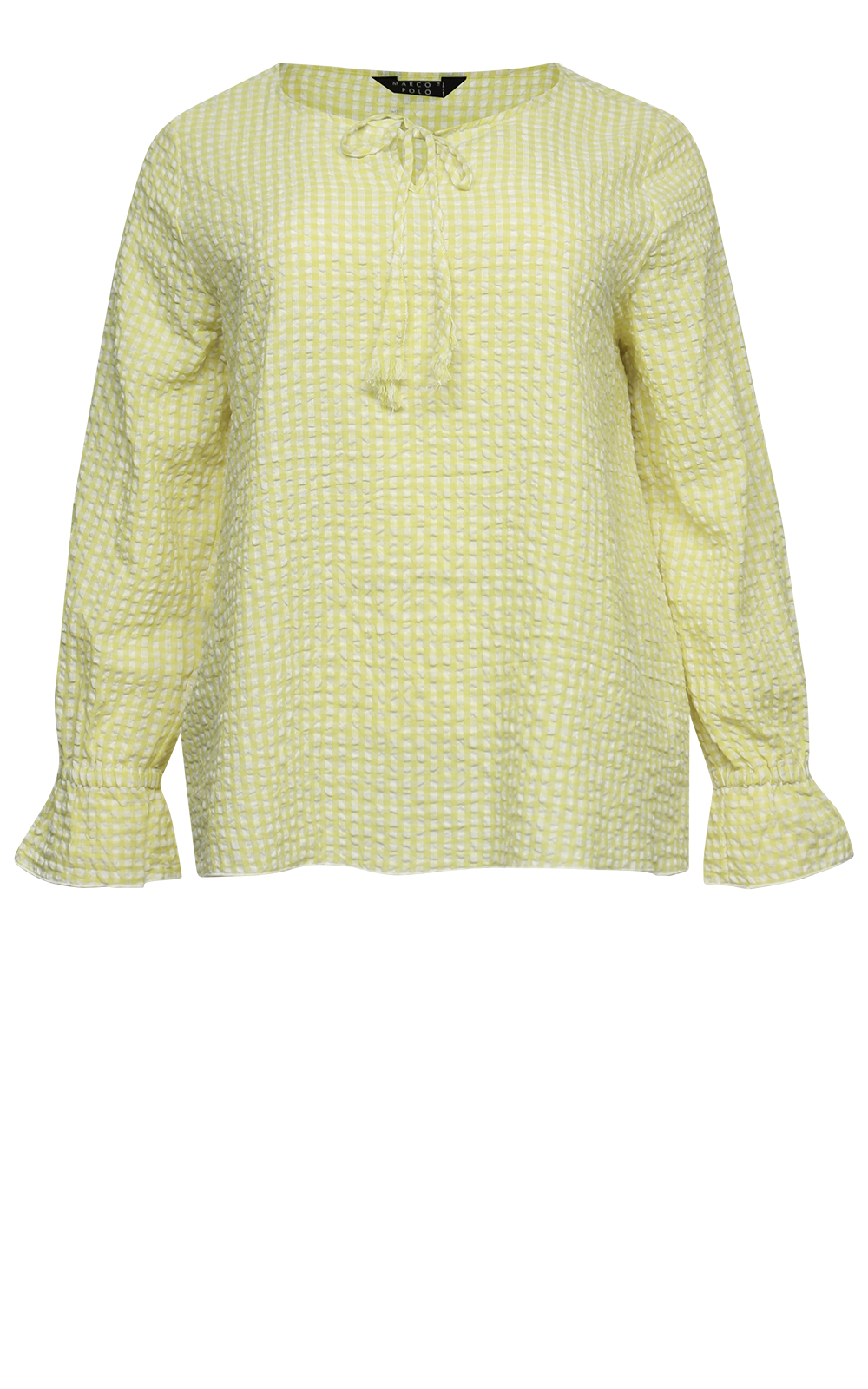 L/S Gingham Top product photo.