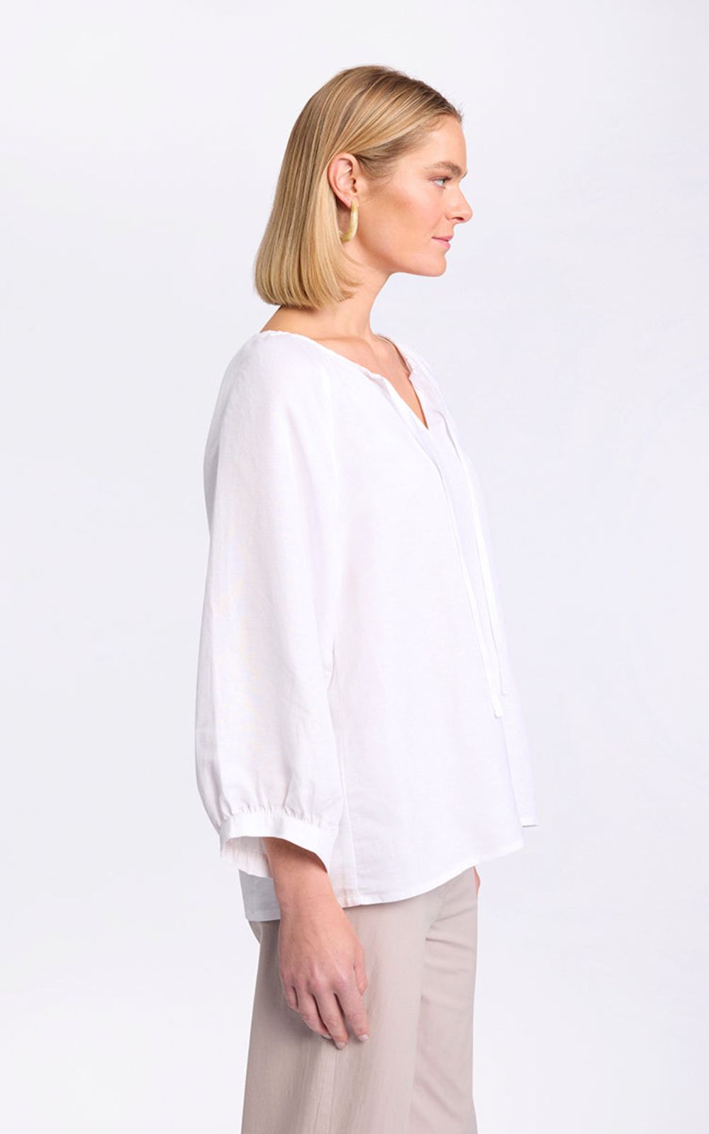 Raglan Sleeve Peasant Top product photo.