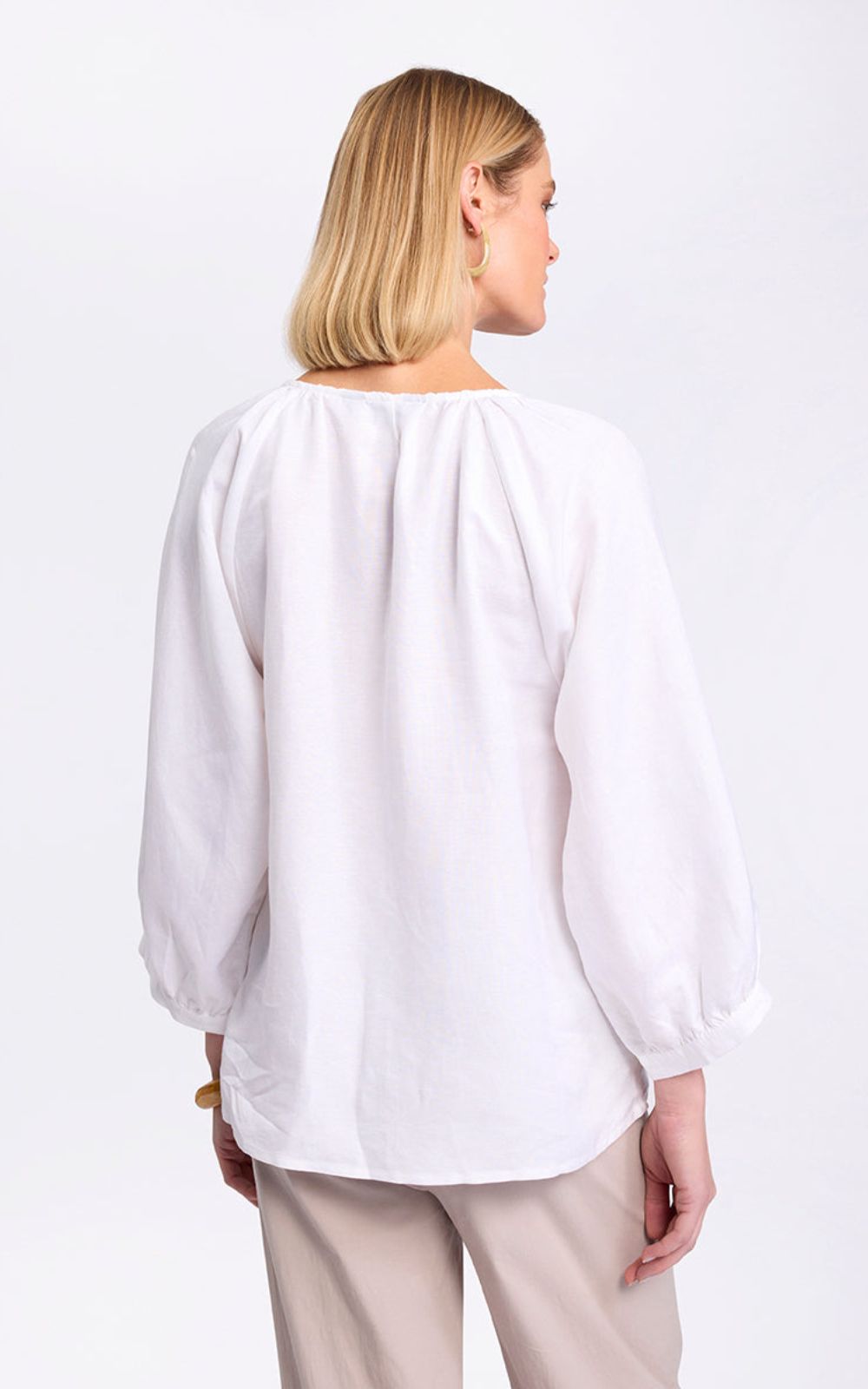 Raglan Sleeve Peasant Top product photo.