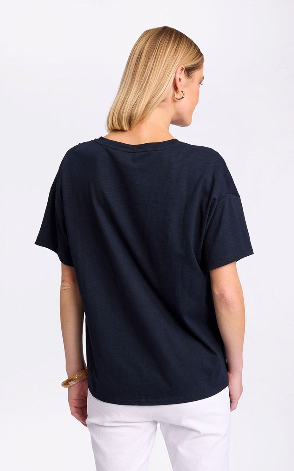 S/S Spliced Tee product photo.