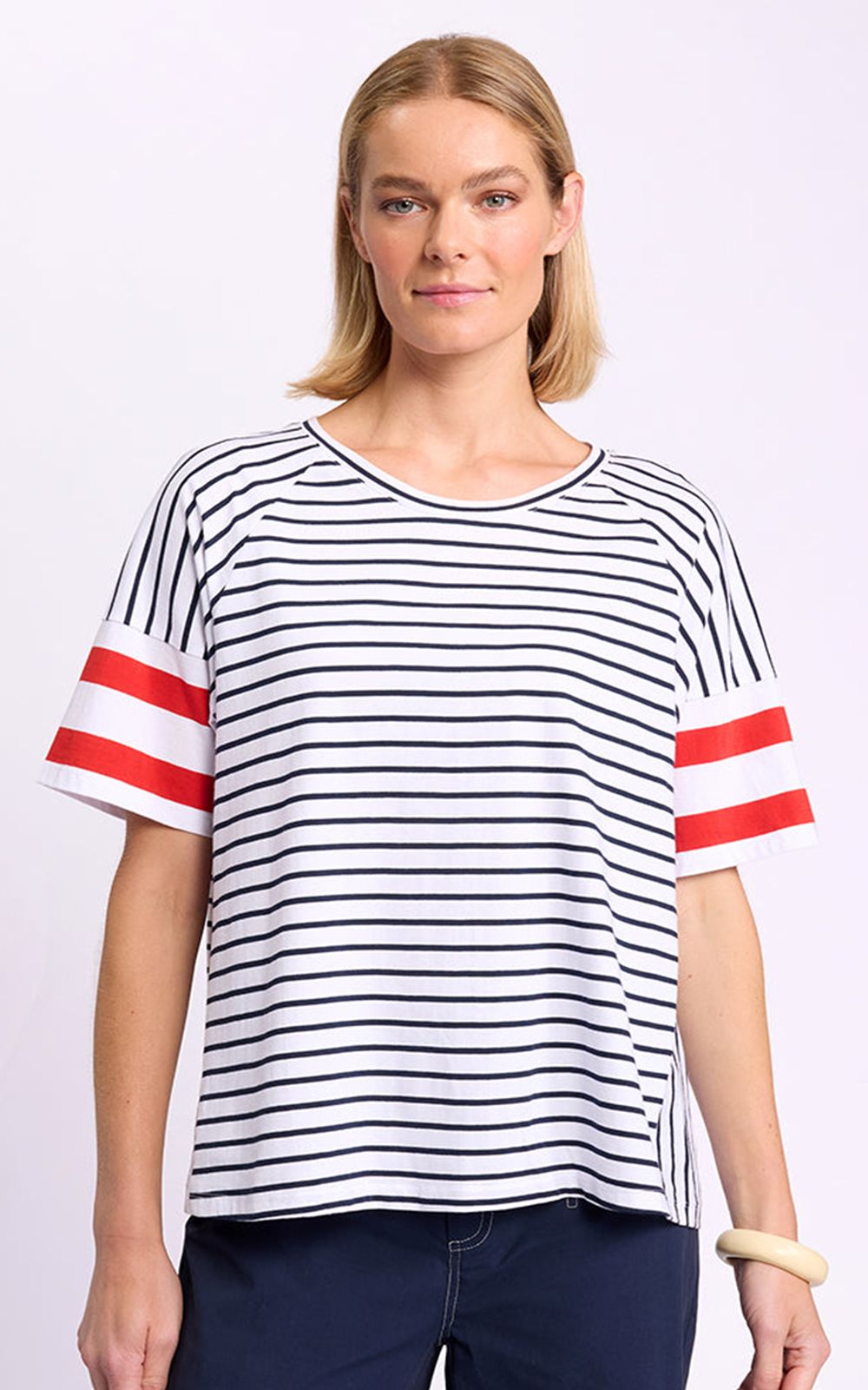 Raglan Stripe Tee product photo.