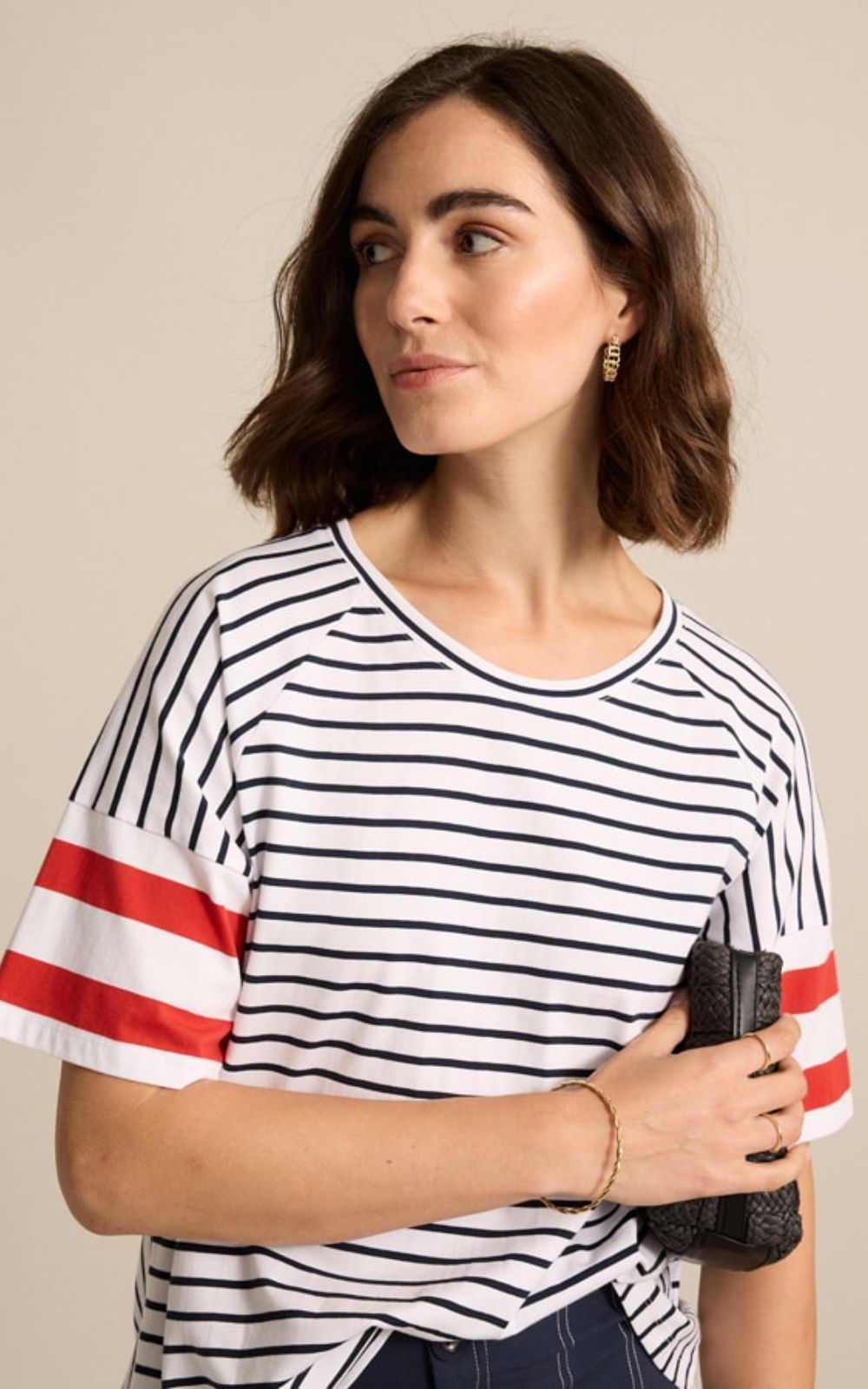 Raglan Stripe Tee product photo.