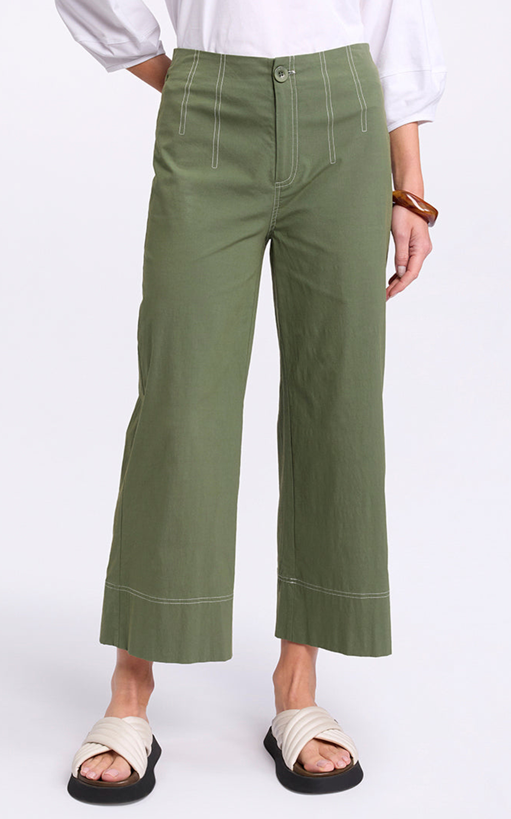 3/4 Wide Leg Pant product photo.