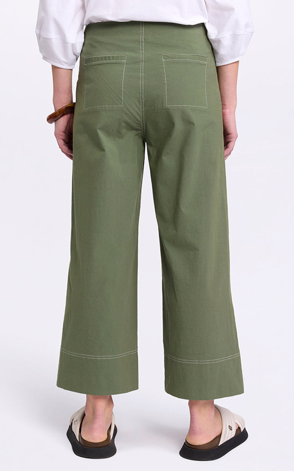 3/4 Wide Leg Pant product photo.